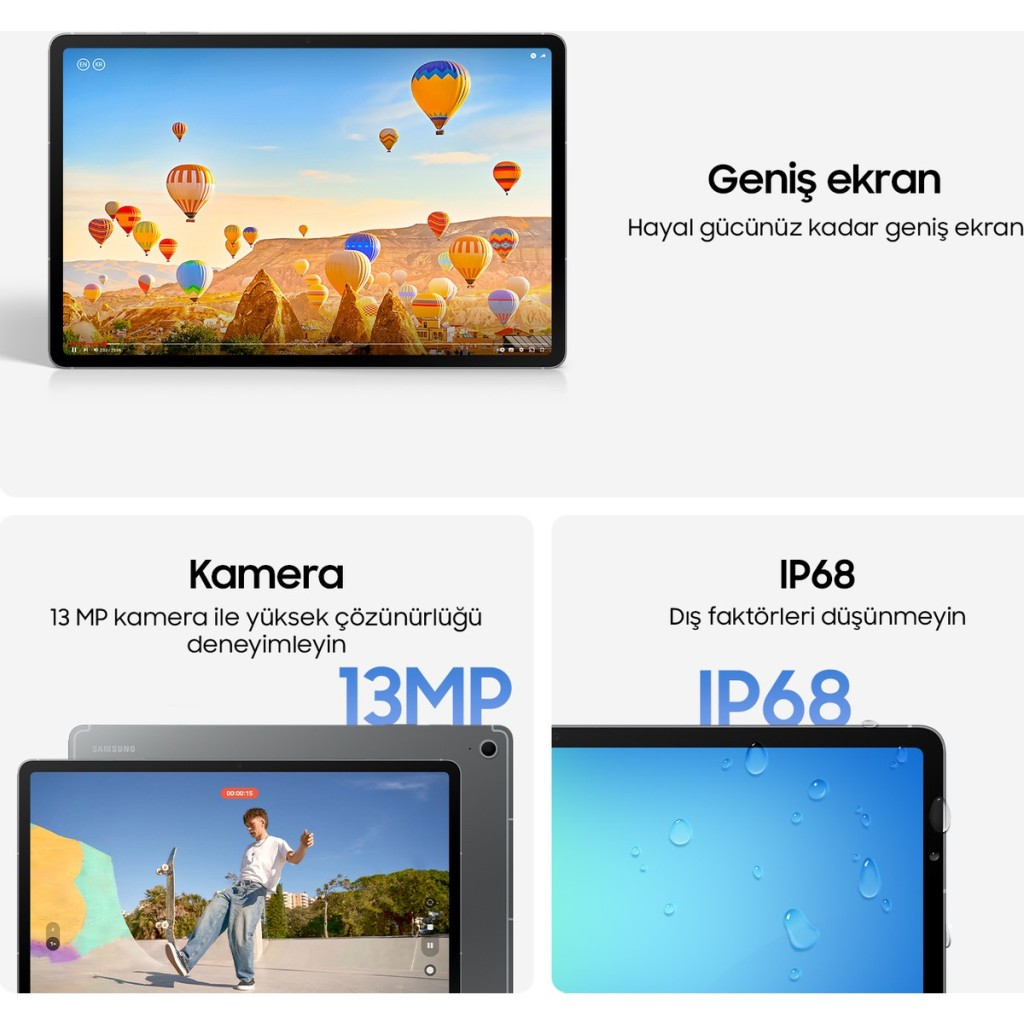 Galaxy Tab S10 FE 8GB 128GB SM-X520 Gri Tablet (Samsung Türkiye Garantili) Galaxy Tab S10 FE 8GB 128GB SM-X520 Gri Tablet (Samsung Türkiye Garantili)